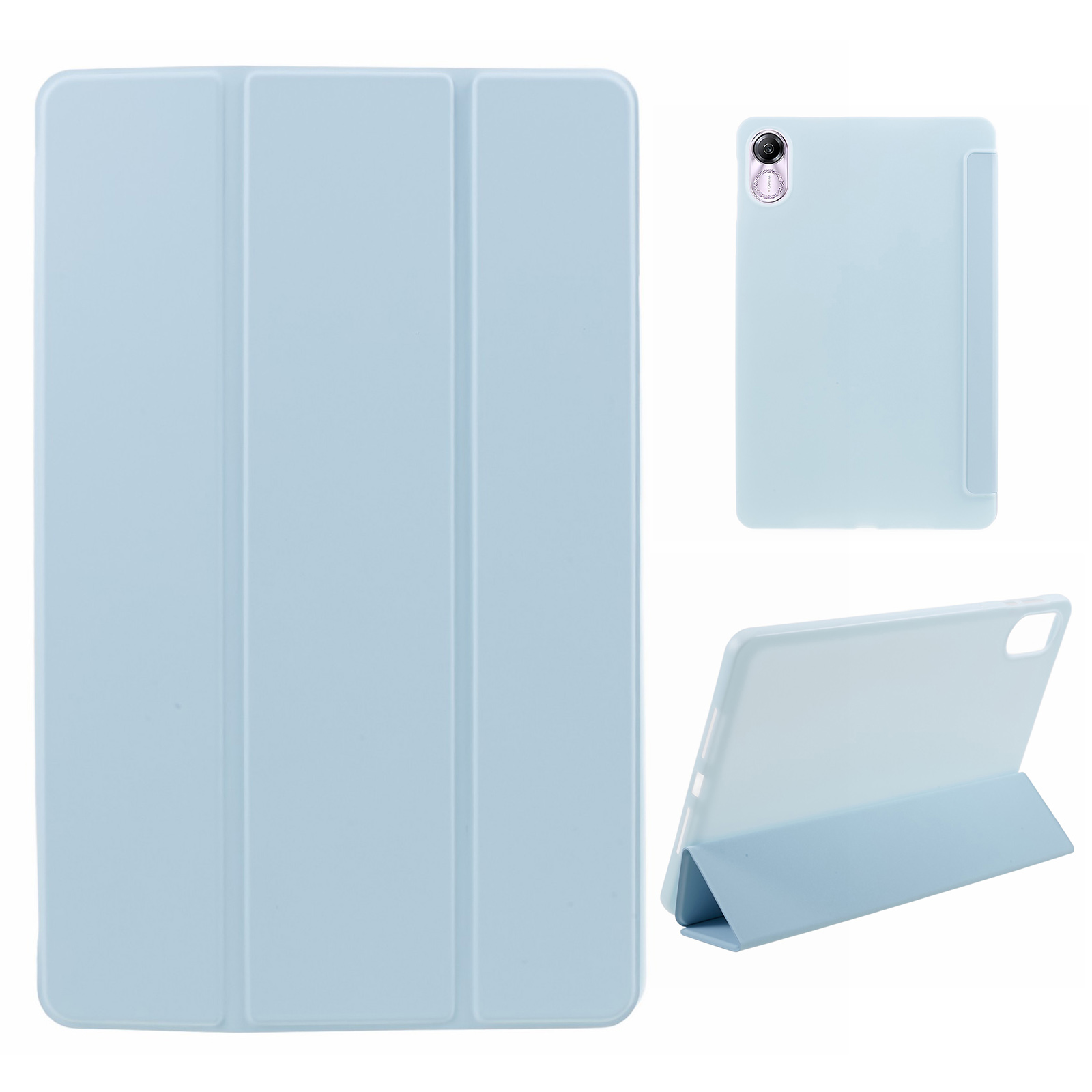 

Für Honor Pad X8 Pro / Pad X9 Schutzhülle Anti-kratzer PU+Matte Tpu-tablettenabdeckung Mit Dreifachem Ständer - Himmelblau, Honor Pad X8 Pro