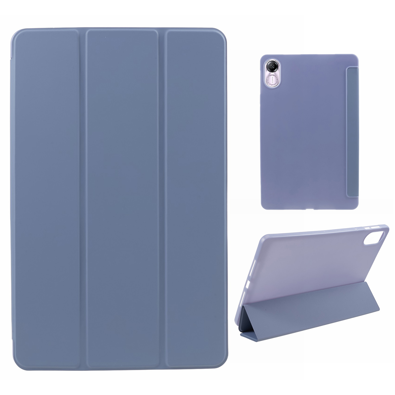 

Für Honor Pad X8 Pro / Pad X9 Schutzhülle Anti-kratzer PU+Matte Tpu-tablettenabdeckung Mit Dreifachem Ständer - Baby Blau, Honor Pad X8 Pro