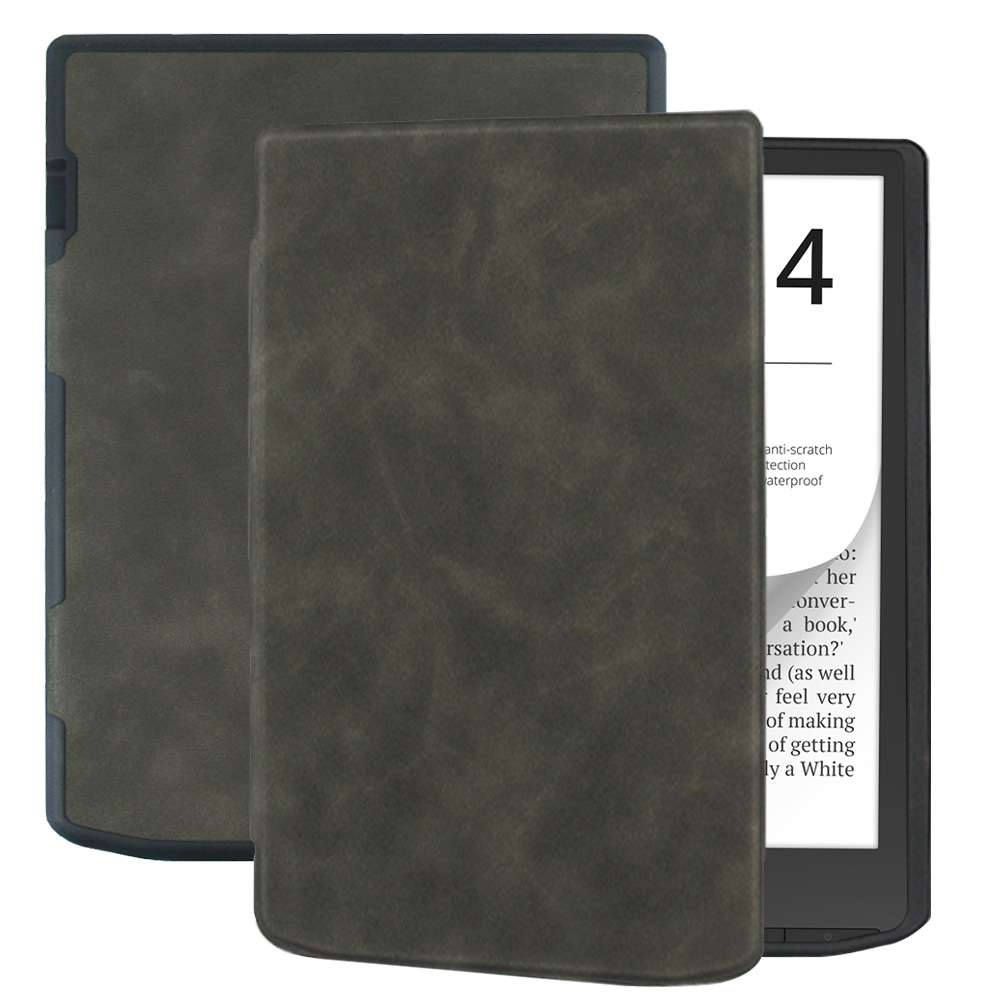 

E-reader-koffer Für Pocketbook Inkpad 4 7,8 Zoll Pb700, PU Leder Auto Wake / Schlaf Intelligente Abdeckung - Schwarz, PocketBook InkPad 4