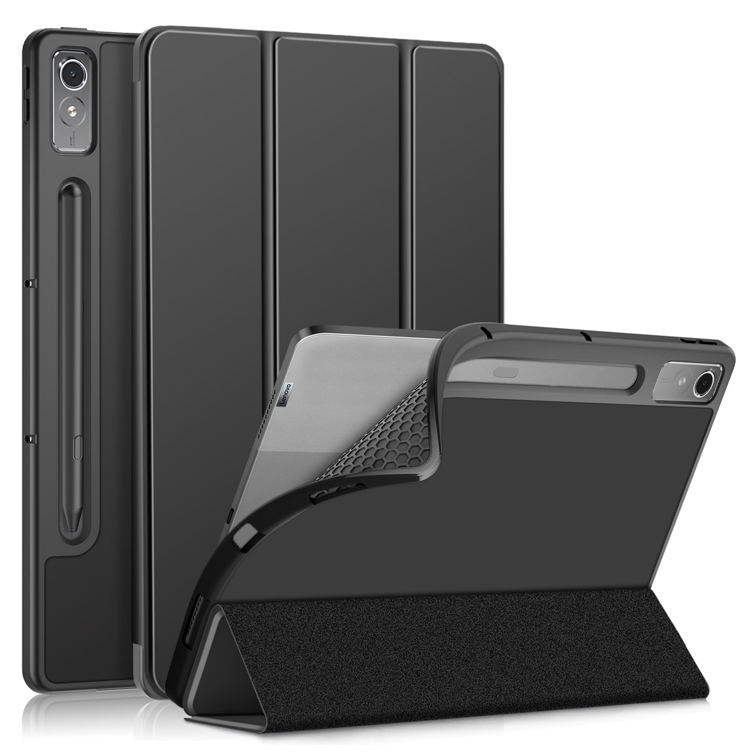 

Für Lenovo Tab P12 TB371FC Trifold Stat - Schwarz, Lenovo Tab P12
