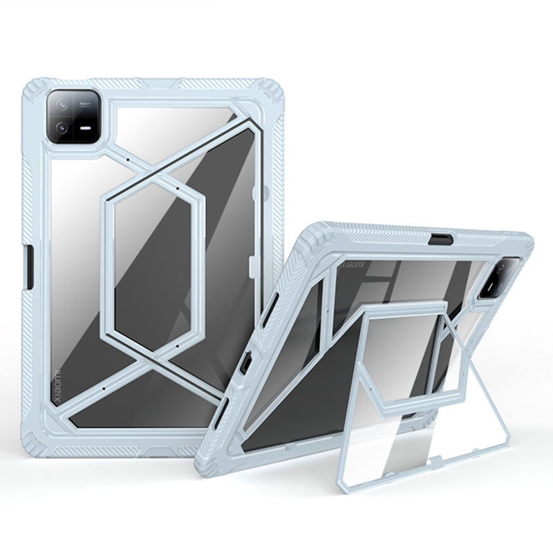 

Für Xiaomi Pad 6 / 6 Pro Magnetic Kickstand Tablet Case PC+TPU Drop-proof Vier Eck Zurück - Baby Blau, Xiaomi Pad 6