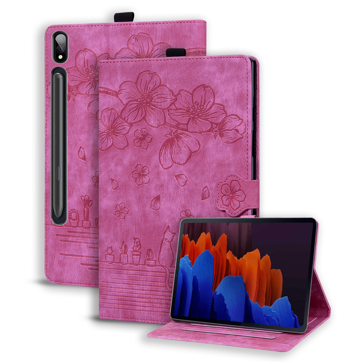 

Für Samsung Galaxy Tab S9 Ultra Lederstill - Rose, Galaxy Tab S9 Ultra