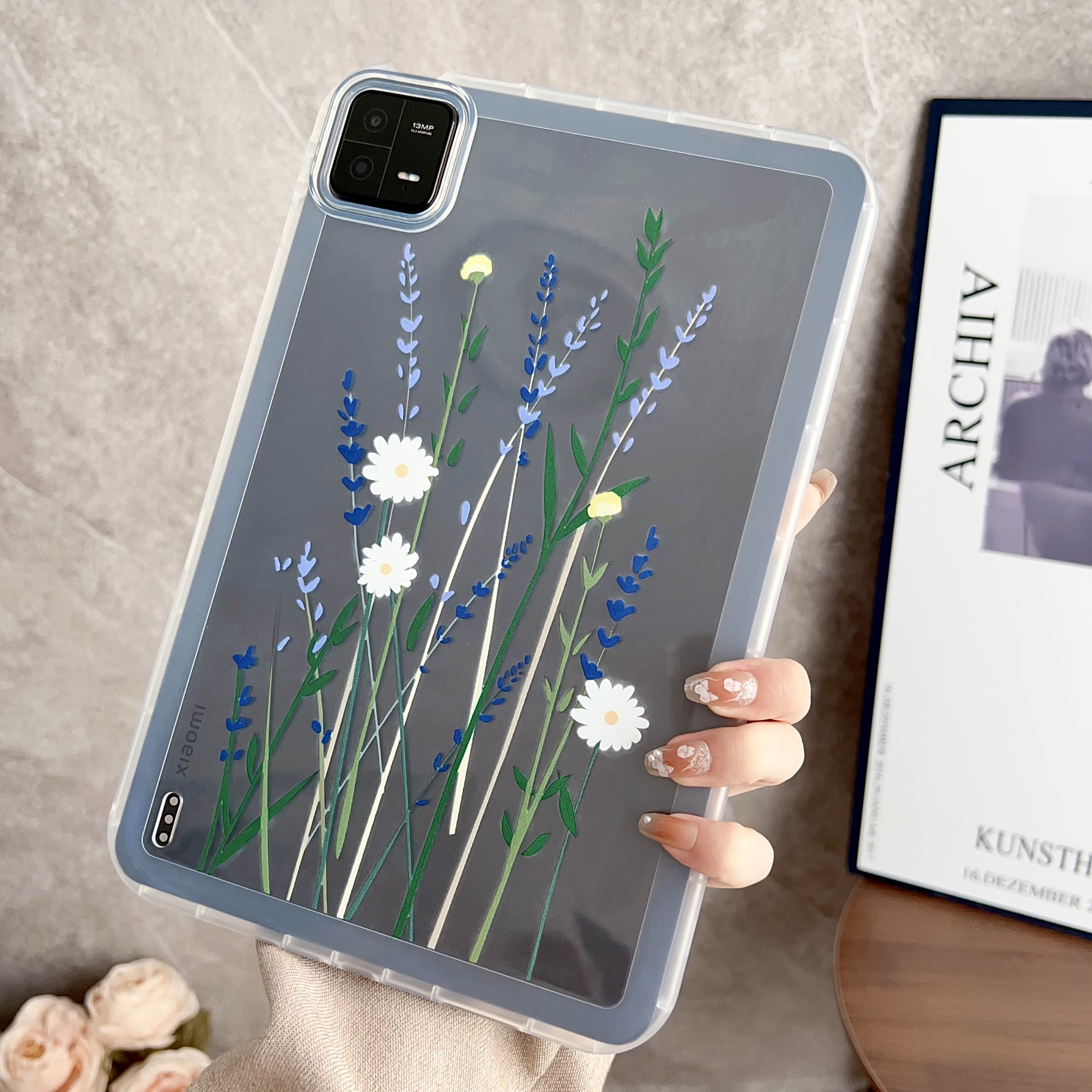 

Für Xiaomi Pad 6 Muster Drucktablettenfall TPU Drop-protective-schutzabdeckung - Lavendel, Xiaomi Pad 6