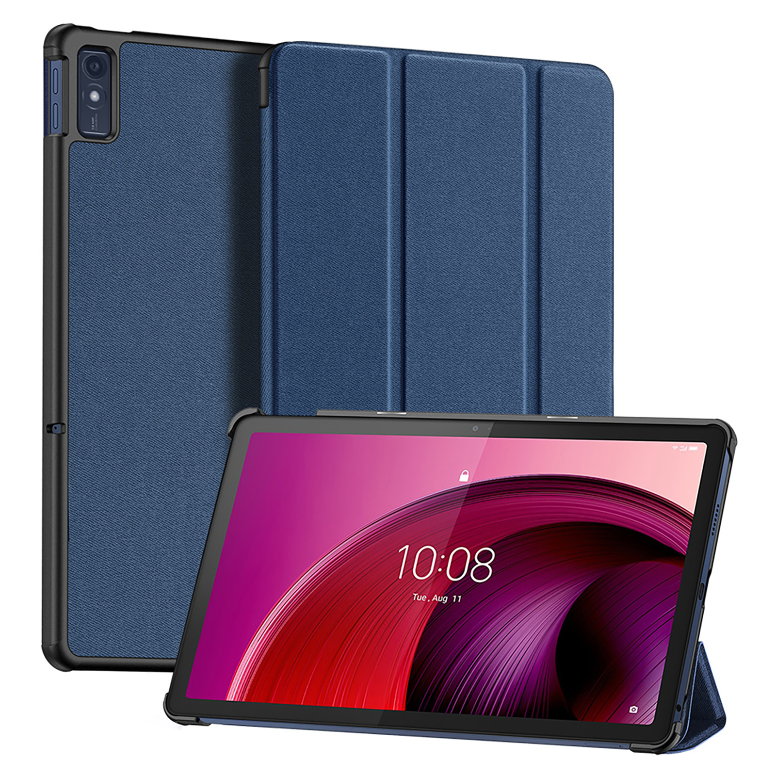 

DUX DUCIS Domo Series for Lenovo Tab M10 PU Leather Case Auto Wake / Sleep Tri-fold Stand Tablet Cover - Blue, Other Lenovo Models