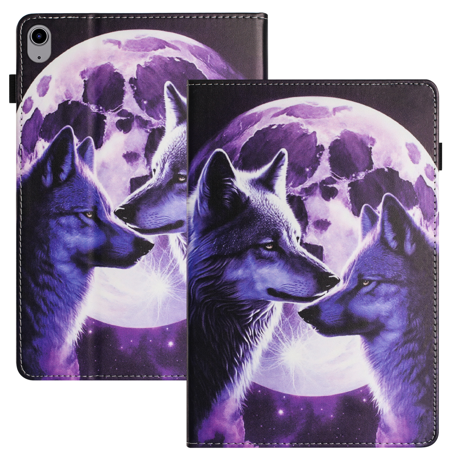 

Musterdruck PU Leder Tablet Hülle Für Lenovo Tab P11 Litchi Texturständer Vollpackungsabdeckung - Starry Sky Wolf, Lenovo Tab P11