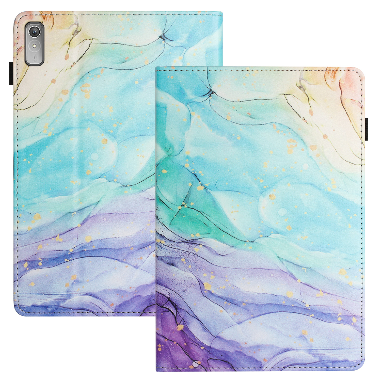 

Für Lenovo Tab P11 Gen 2 PU Leder Tablet Hülle Anti-kratzer-muster-drucktablette Cover Stand Card Halter - Ölgemälde, Lenovo Tab P11 Gen 2