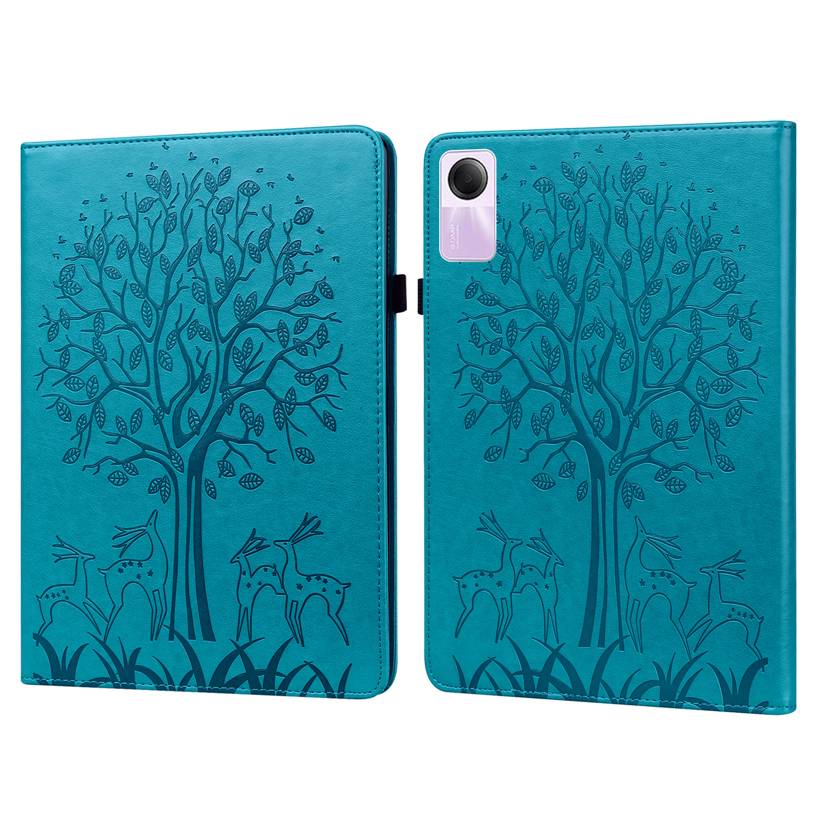 

Für Xiaomi Redmi Pad SE Case Eingeprägte PU -leder -tablet -abdeckung Mit Kartenschlitzen - Blau, Xiaomi Redmi Pad SE