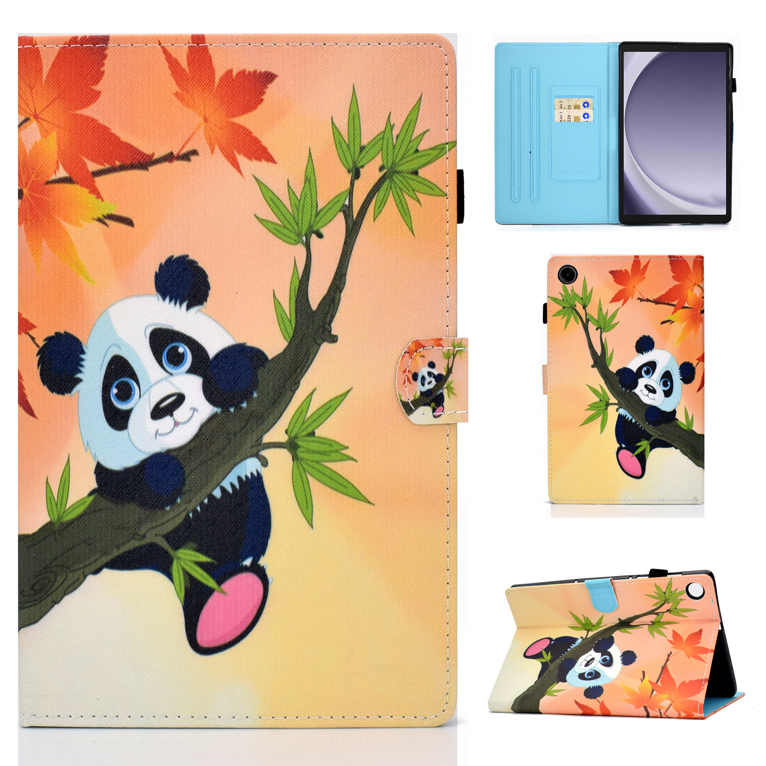 

Für Samsung Galaxy Tab A9+ Muster Druckstill - Bambus Panda, Galaxy Tab A9+