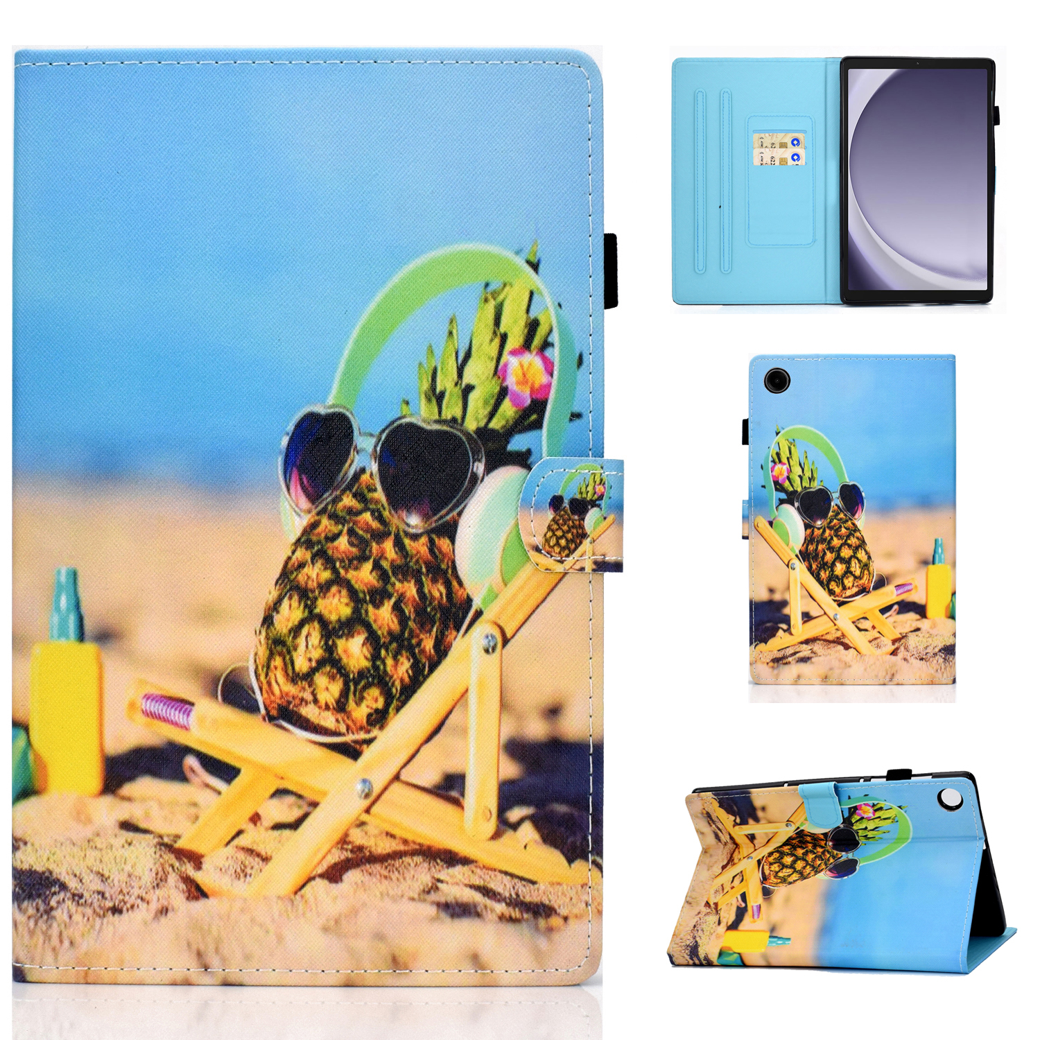 

Für Samsung Galaxy Tab A9+ Muster Druckstill - Ananas, Galaxy Tab A9+