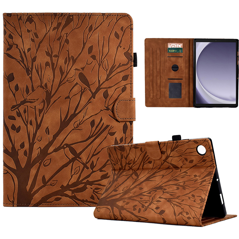 

Für Samsung Galaxy Tab A9+ Hülle PU -leder -tablet -tablet -abdeckung Mit Kartenhalter - Braun, Galaxy Tab A9+