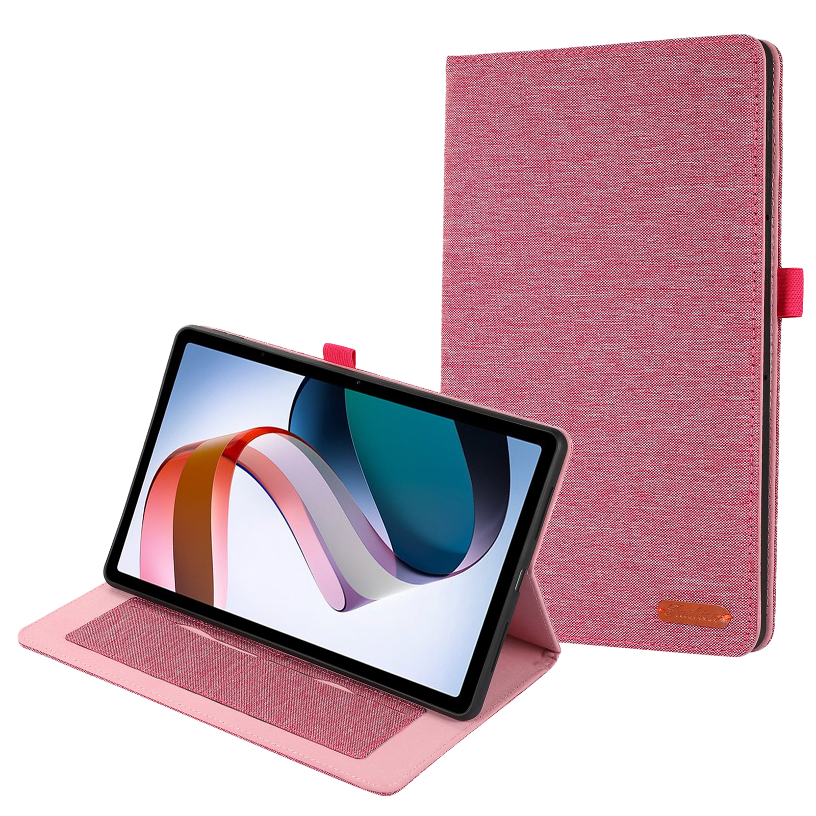 

Für Xiaomi Redmi Pad SE Case Stand Tablet Lederabdeckung Mit Kartenhalter - Rosa, Xiaomi Redmi Pad SE