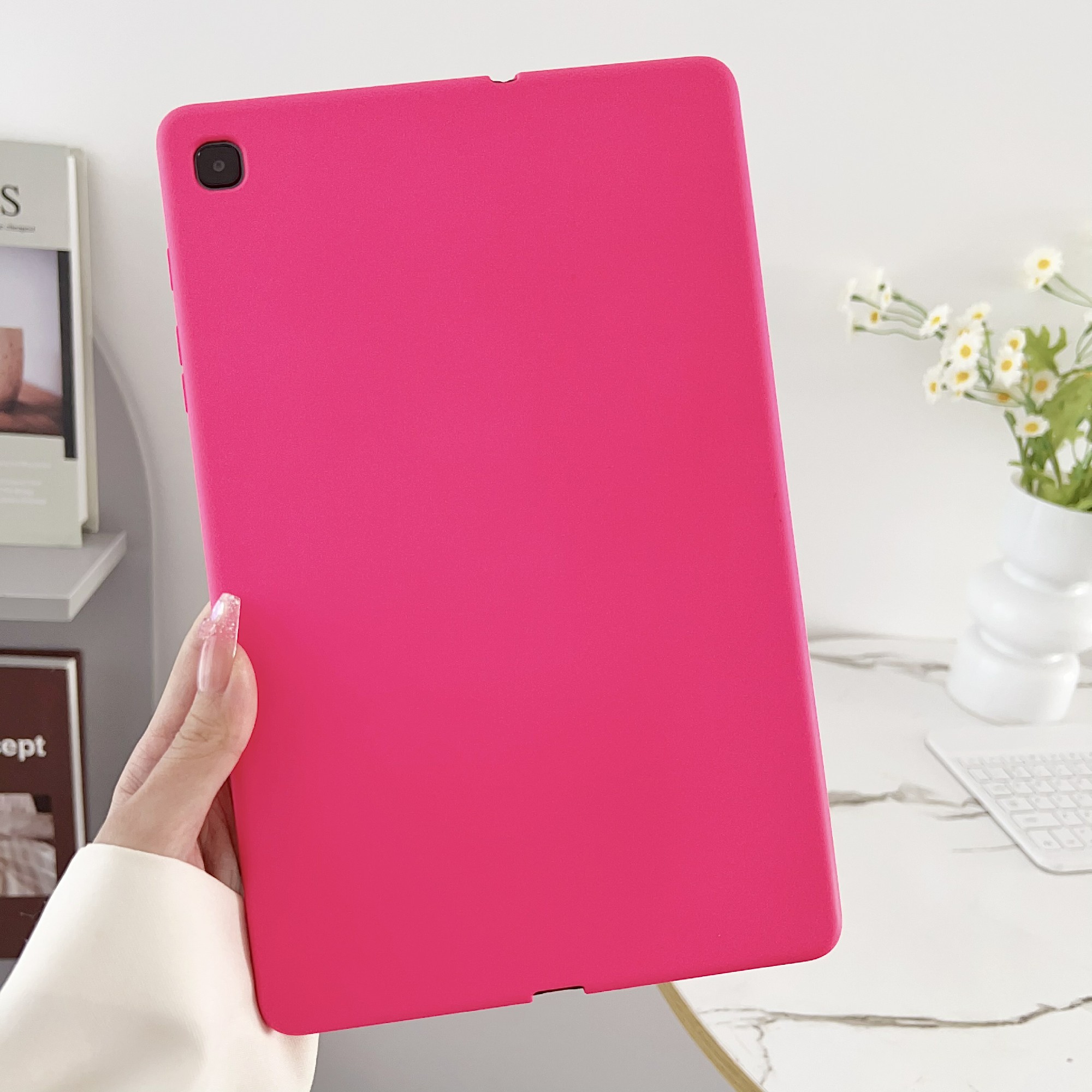 

Für Samsung Galaxy Tab S6 Lite / S6 Lite (2022) P610 / P615 Case Skin-touch Tpu-tablet-abdeckung - Rose, Galaxy Tab S6 Lite