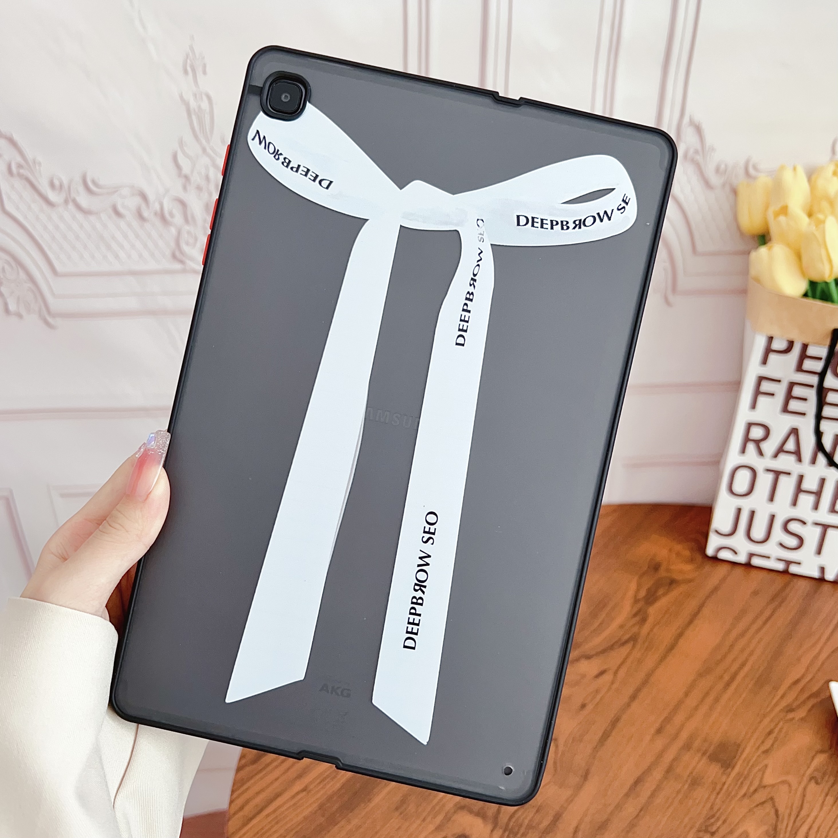 

Für Samsung Galaxy Tab S6 Lite P610 P615 / Tab S6 Lite (2022) Fall PC+TPU -tablet -abdeckung - Weißer Bogen, Galaxy Tab S6 Lite