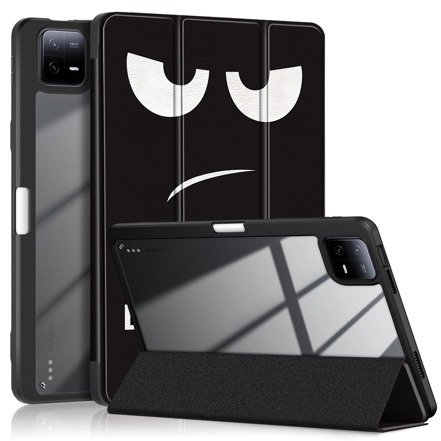 

Für Xiaomi Redmi Pad 6 Tri-fold Stand Folio Case Auto Sleep / Weckmuster -drucktablettenabdeckung Mit Stiftschlitz - Berühre Mich Nicht, Xiaomi Pad 6