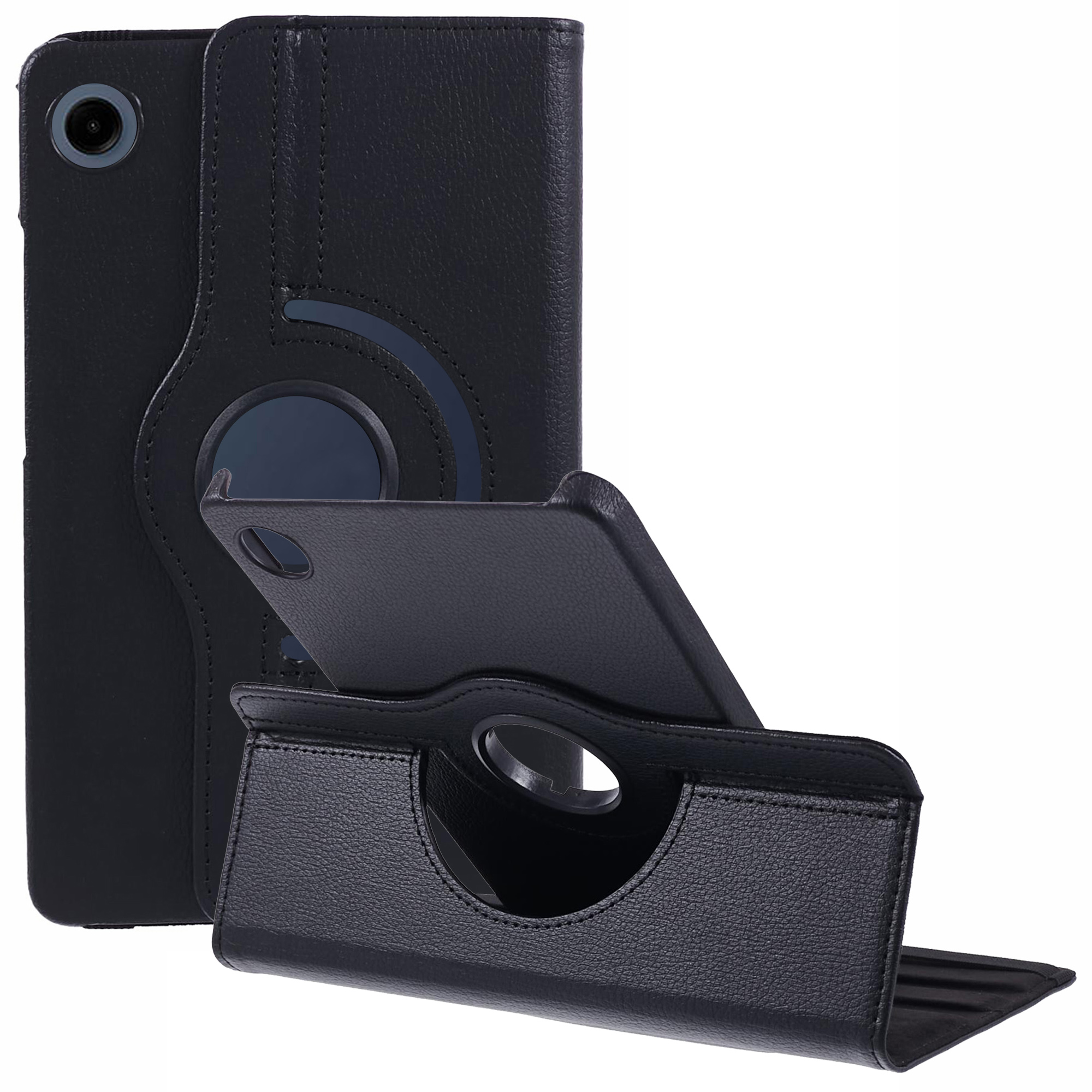 

Für Samsung Galaxy Tab A9 Hülle PU Leder Rotierende Stand Tablet - Schwarz, Galaxy Tab A9