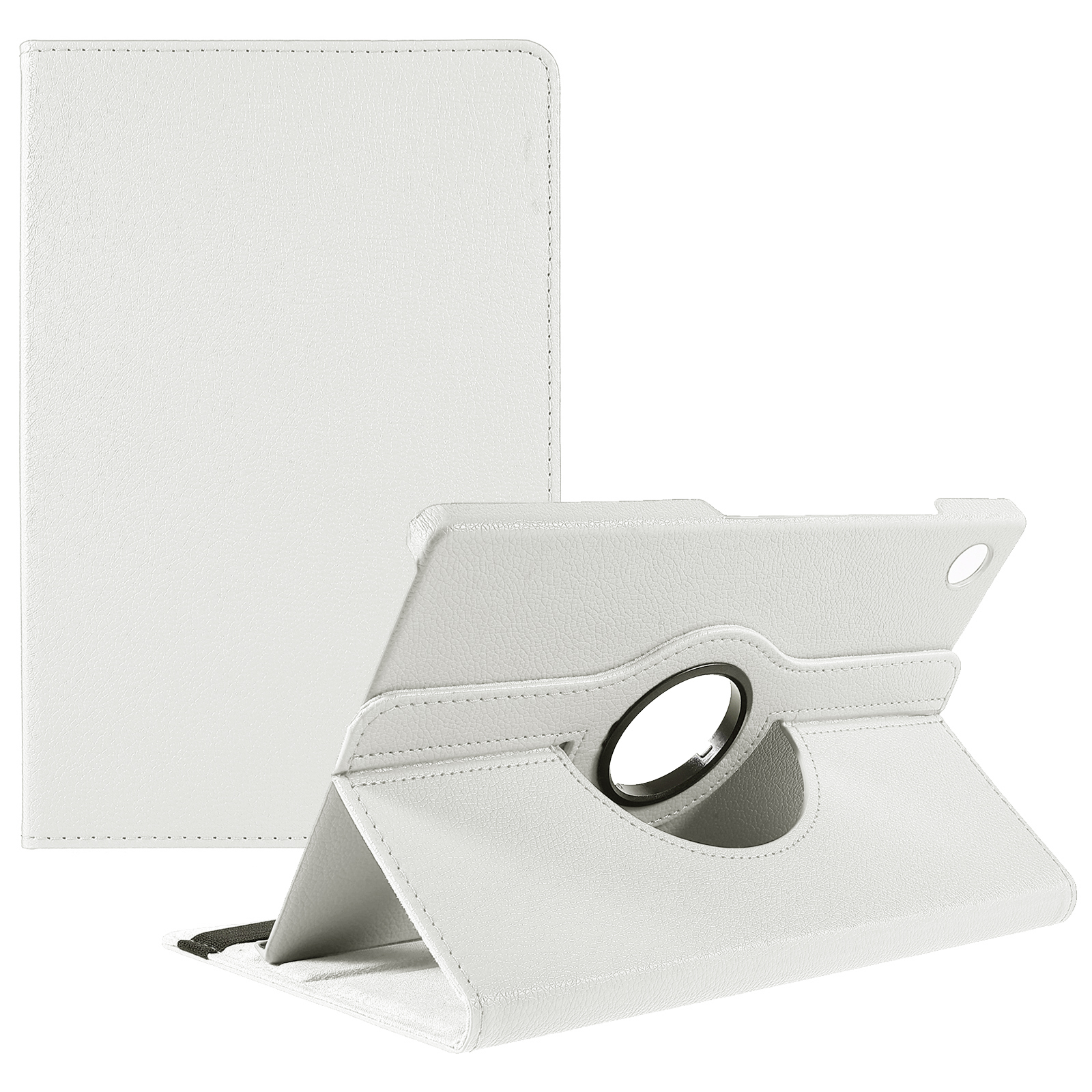 

Für Samsung Galaxy Tab A9+ Case Tablet Lederabdeckung Mit Rotierender Ständer - Weiß, Galaxy Tab A9+