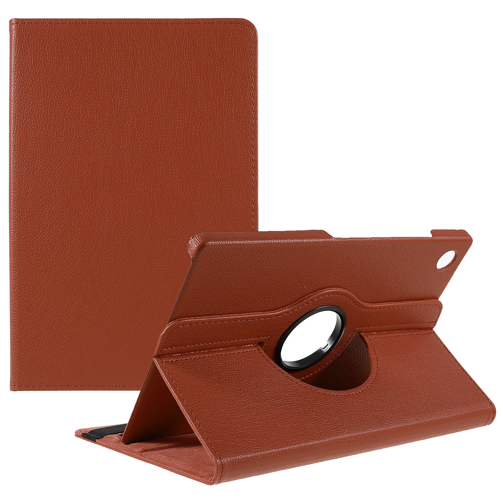 

Für Samsung Galaxy Tab A9+ Case Tablet Lederabdeckung Mit Rotierender Ständer - Braun, Galaxy Tab A9+