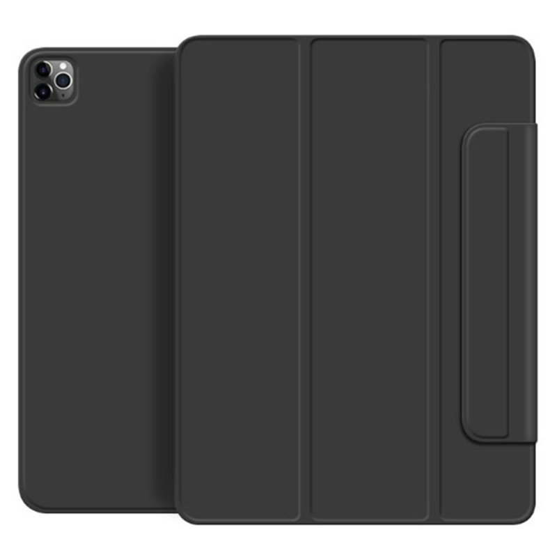 For iPad Pro 13 (2025) / 13 (2024) Case PU Leather Tablet Protective Cover Magnetic Clasp Stand - Black
