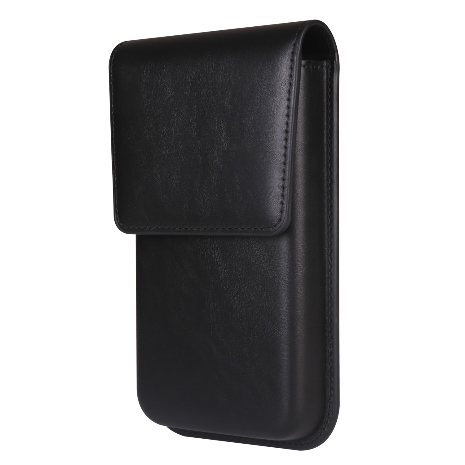 Vertical Phone Holster Belt Clip Case for Universal 6.1-6.3 Inch Waist Phone Pouch Large Flap Design - Black