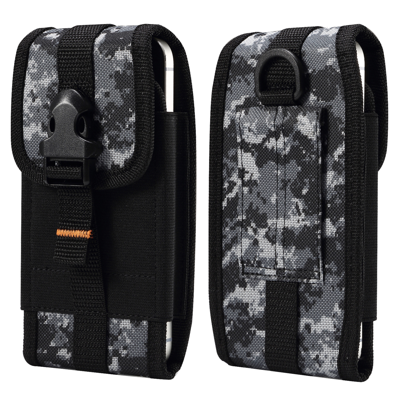 Universal Phone Pouch for iPhone 17 Pro / 17 / 16 / Samsung Galaxy S26 / S25+ 5.5-6.5 Inch Phone Waist Belt Clip Holster - Black