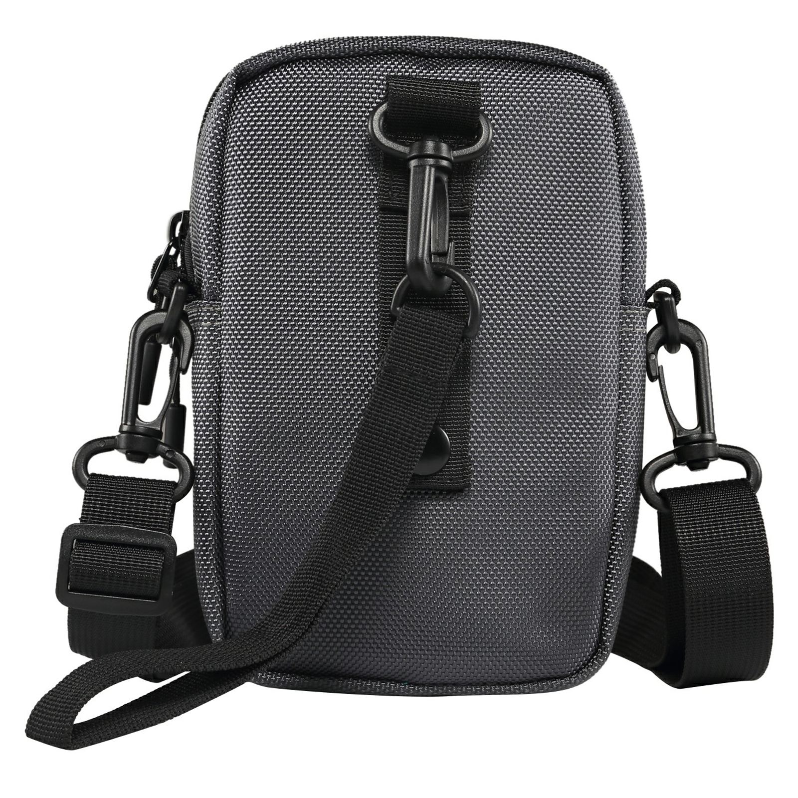 Universal Nylon Belt Bag Crossbody Bag Waterproof Phone Pouch Men Outdoor Sports Travel Shoulder Bag - Dark Grey