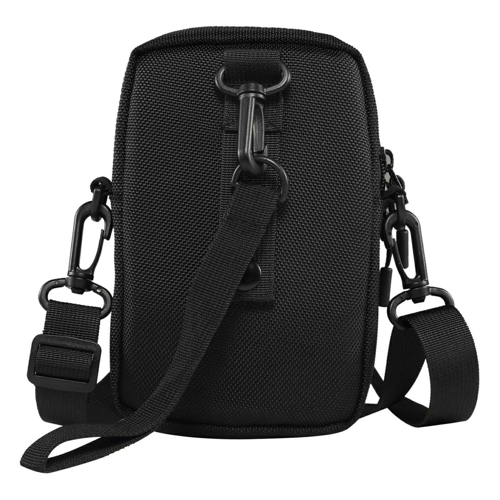 Universal Nylon Belt Bag Crossbody Bag Waterproof Phone Pouch Men Outdoor Sports Travel Shoulder Bag - Black