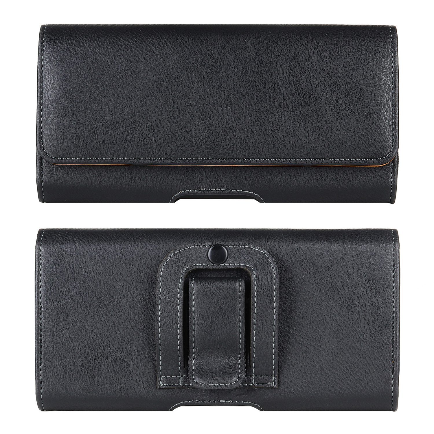 17.2 X 7.6 X 2cm Universal Leather Phone Pouch with Belt Clip, Magnetic Closure Waist Phone Bag