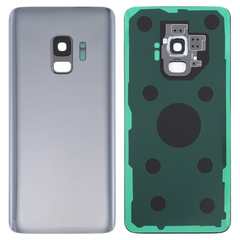 

Für Samsung Galaxy S9+ Back -batterie -gehäuseabdeckung Mit Kamera -ringlinsenabdeckung (ohne Logo) - Grau, Galaxy S9+