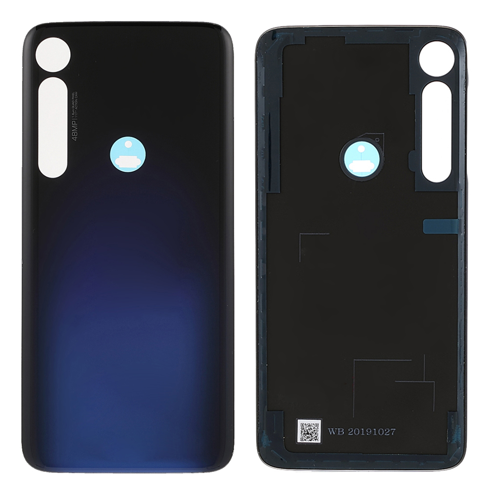 OEM Back Battery Housing Cover with Adhesive Sticker (without Logo) for Motorola Moto G8 Plus - Dark Blue