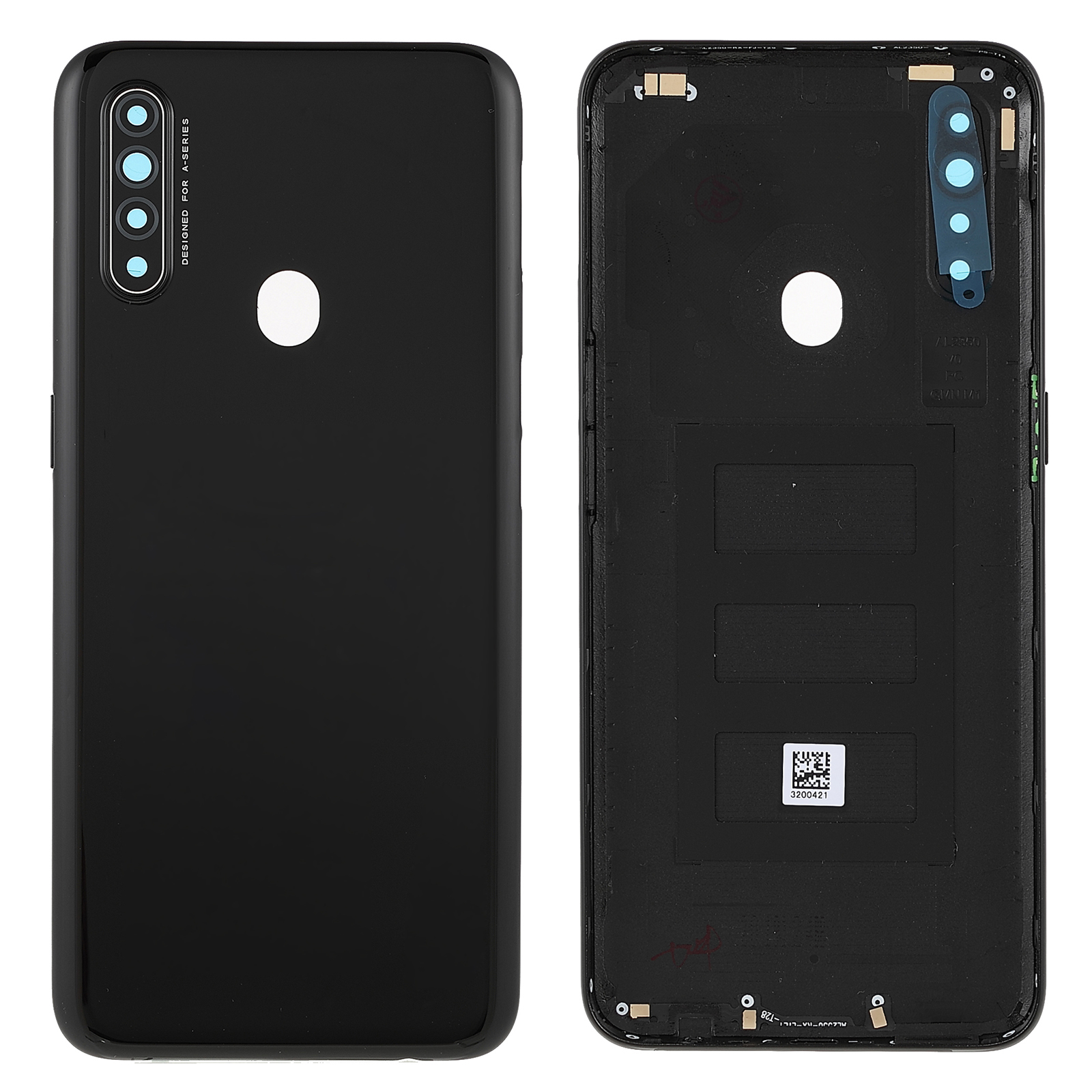 

Batteriegehäuse Rückdeckabdeckung Mit Kamera -ringlinsenabdeckung Ersatz Für Oppo A31 (2020) - Schwarz, Oppo A31 (2020)