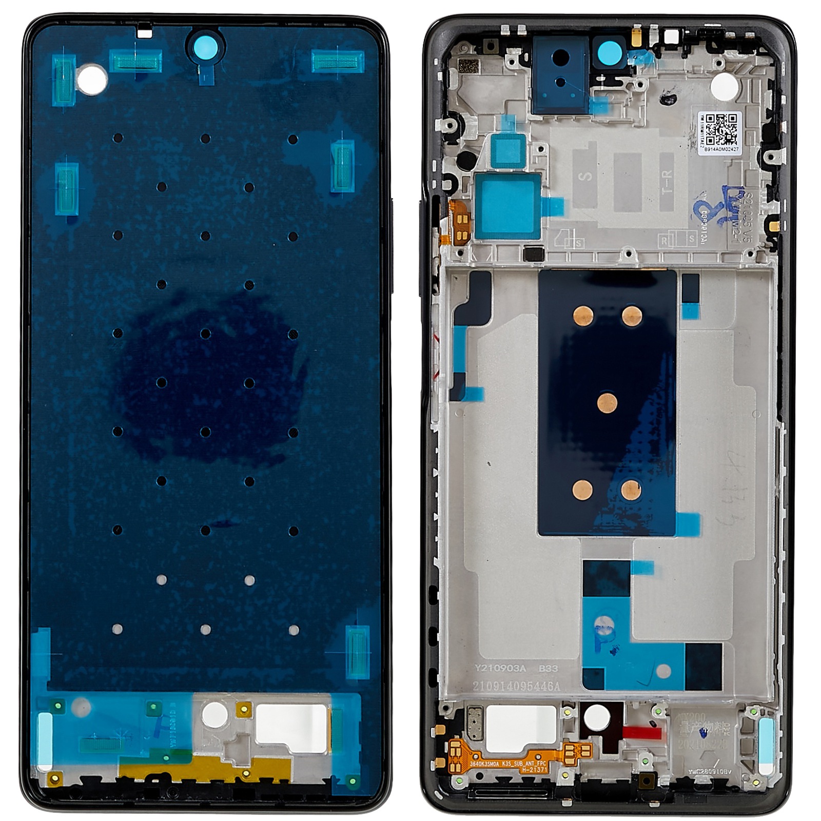 

Für Xiaomi 11t 21081111rg / 11t Pro 2107113SG OEM Middle Plattenrahmenersatz (a-seite) (ohne Logo) - Schwarz, Xiaomi 11T 5G