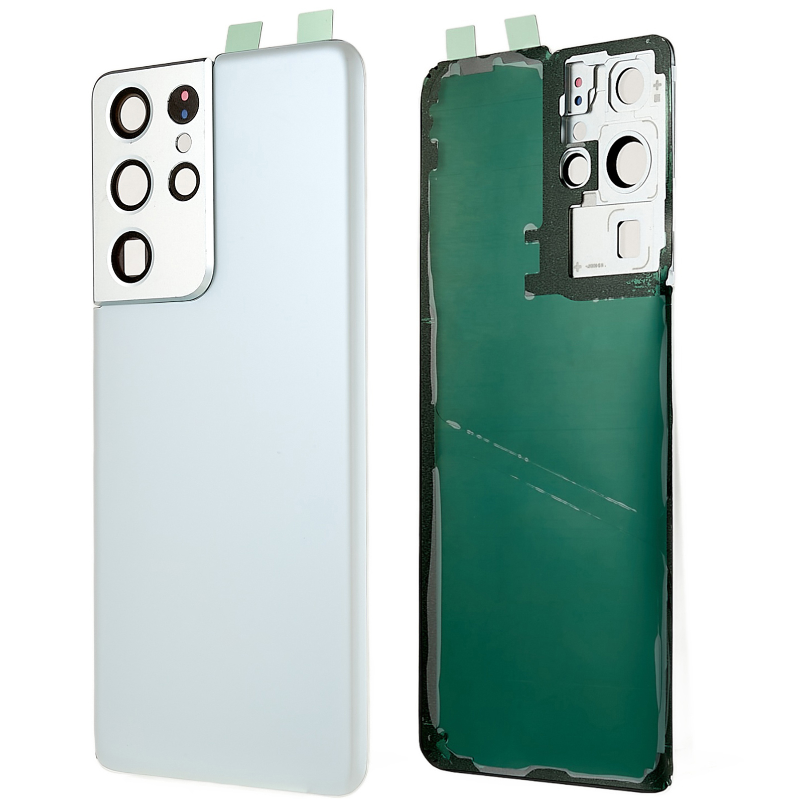 

Für Samsung Galaxy S21 Ultra 5G Battery Türtür Rückzugabdeckung Mit Kamera -ringabdeckung (ohne Logo) - Weiß, Galaxy S21 Ultra 5G