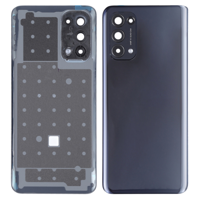 

Für Oppo Reno5 5g / Finden Sie X3 Lite PEGM00, PEGT00, CPH2145 OEM Back -batterie -gehäuseabdeckung Mit Kamera -ringlinsenabdeckung Teil - Schwarz, Oppo Reno5 5G