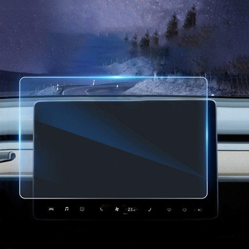 

Für Tesla Modell 3 / Y Dashboard Navigation Screen Protector Ultra Clear Tempered Glass Film