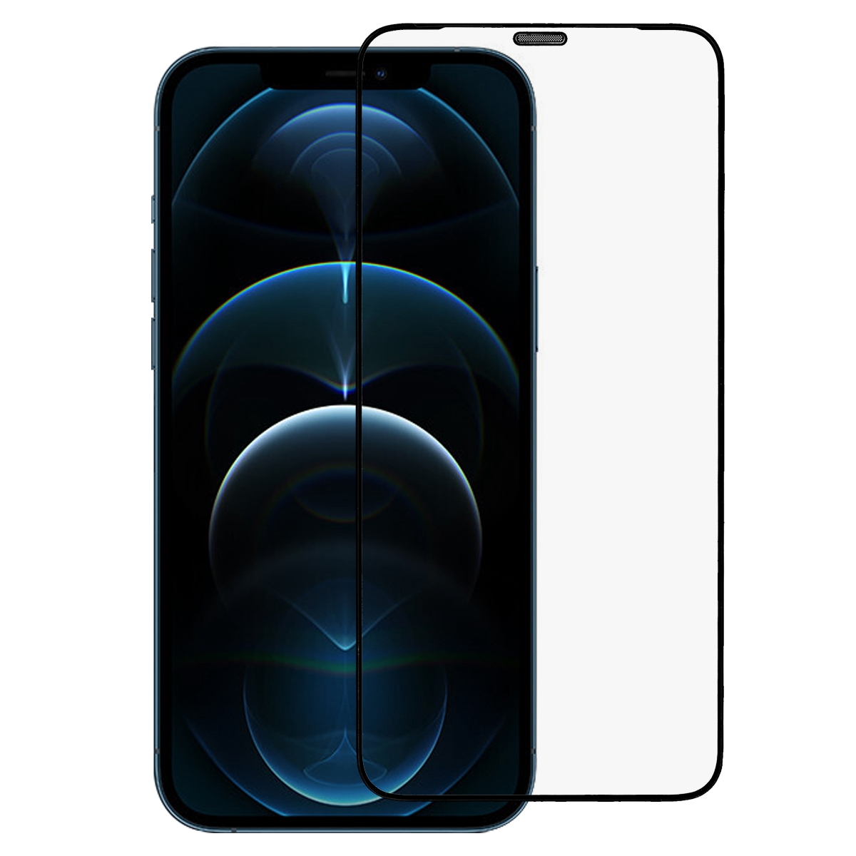

For iPhone 12 Pro Max 6.7 inch Ultra Clear 9H Anti-scratch Full Coverage Protector Silk Printing Edge Anti-static High Aluminum-silicon Glass Film with Dust-proof Net, iPhone 12 Pro Max
