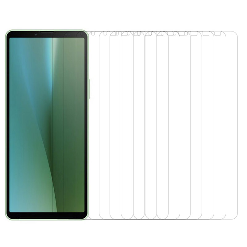 RURIHAI 10Pcs For Sony Xperia 10 VI Screen Protector Anti-Shatter High Aluminium-Silicon Glass 2.5D Film