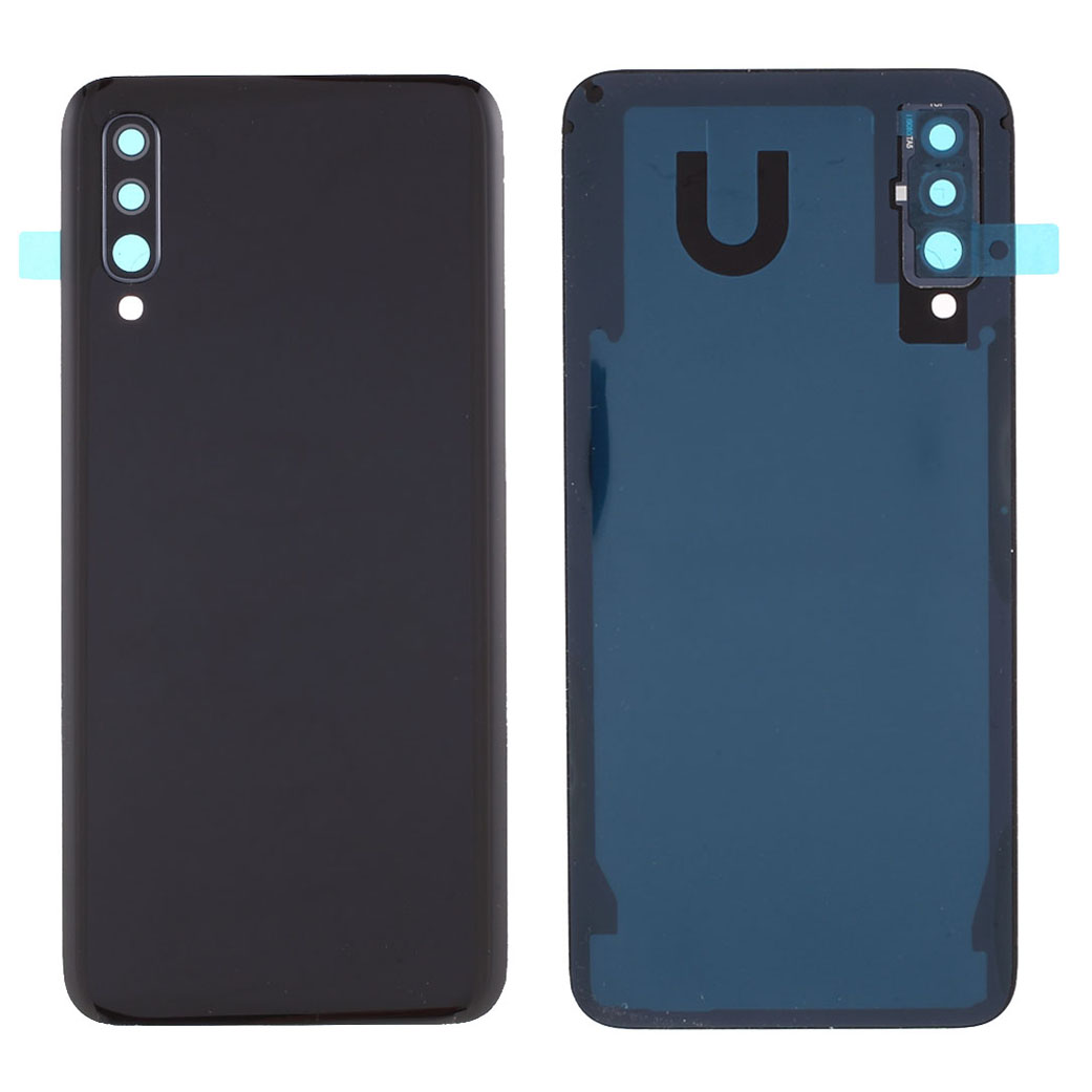 For Samsung Galaxy A50 A505 Battery Housing with Camera Lens Cover - Black