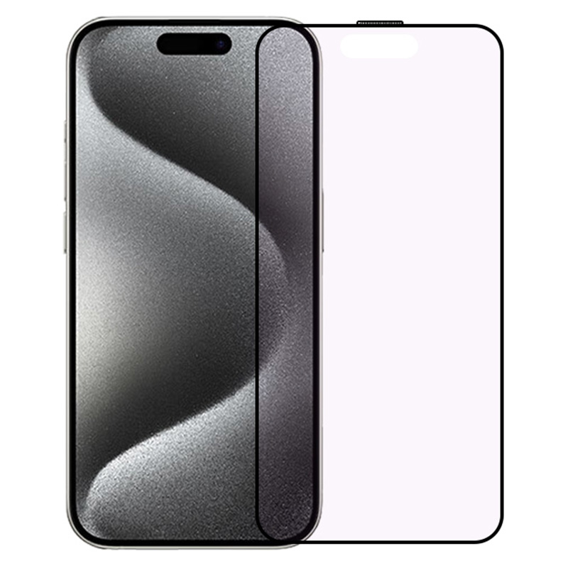 RURIHAI For iPhone 15 Pro Max Anti Purple Light Screen Protector Matte Full Glue Film