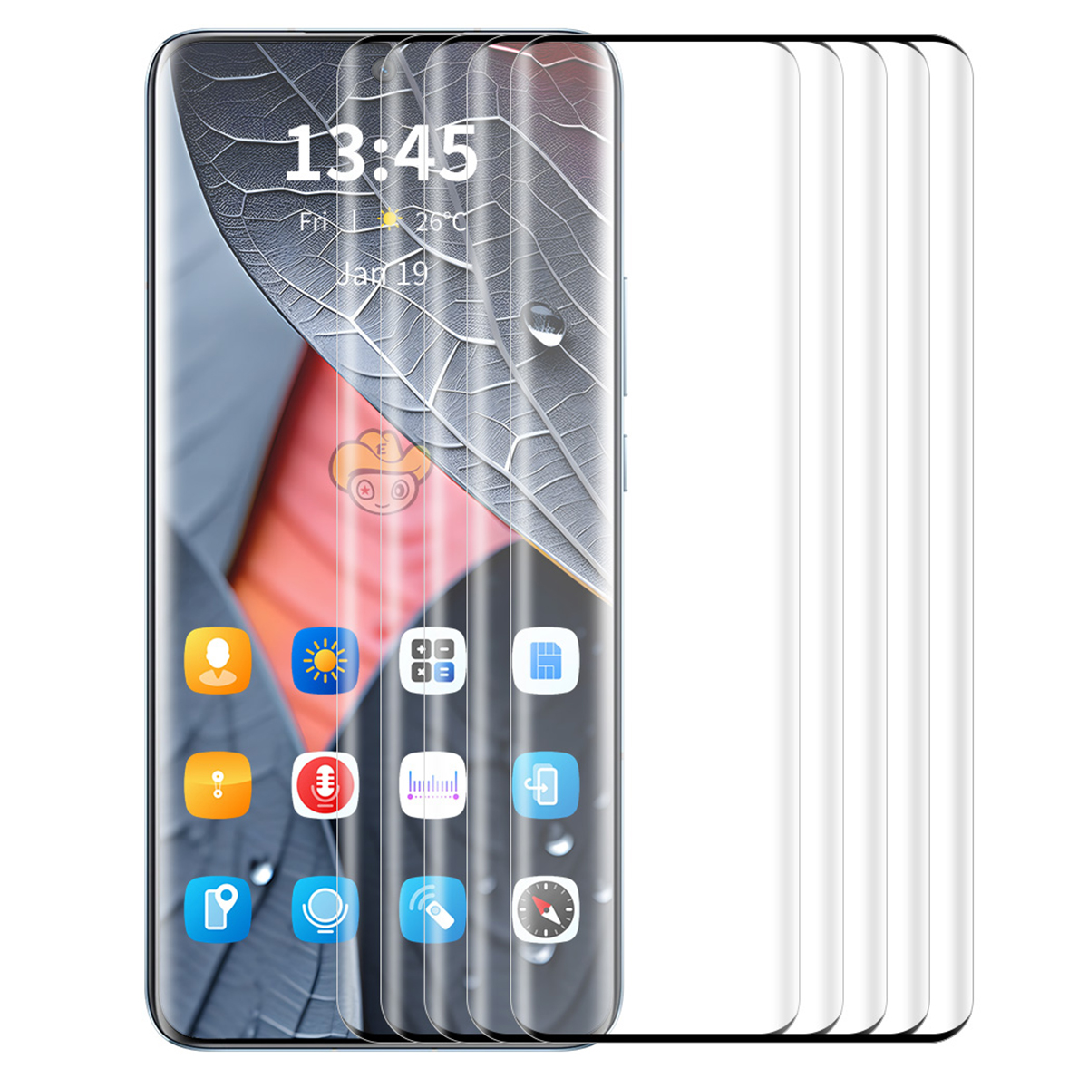 ENKAY HAT PRINCE 5Pcs For Huawei Pura 70 Pro / Pura 70 Pro+ / Pura 70 Ultra Screen Protector Tempered Glass Support Fingerprint Unlock