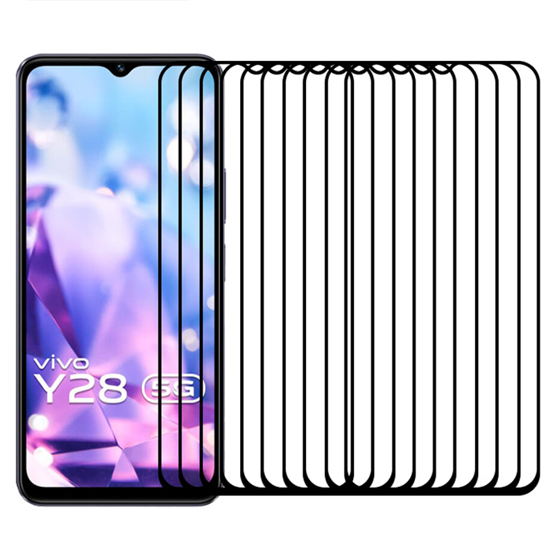 RURIHAI 10Pcs For vivo Y28 5G Full Screen Protector 0.26mm Secondary Hardening