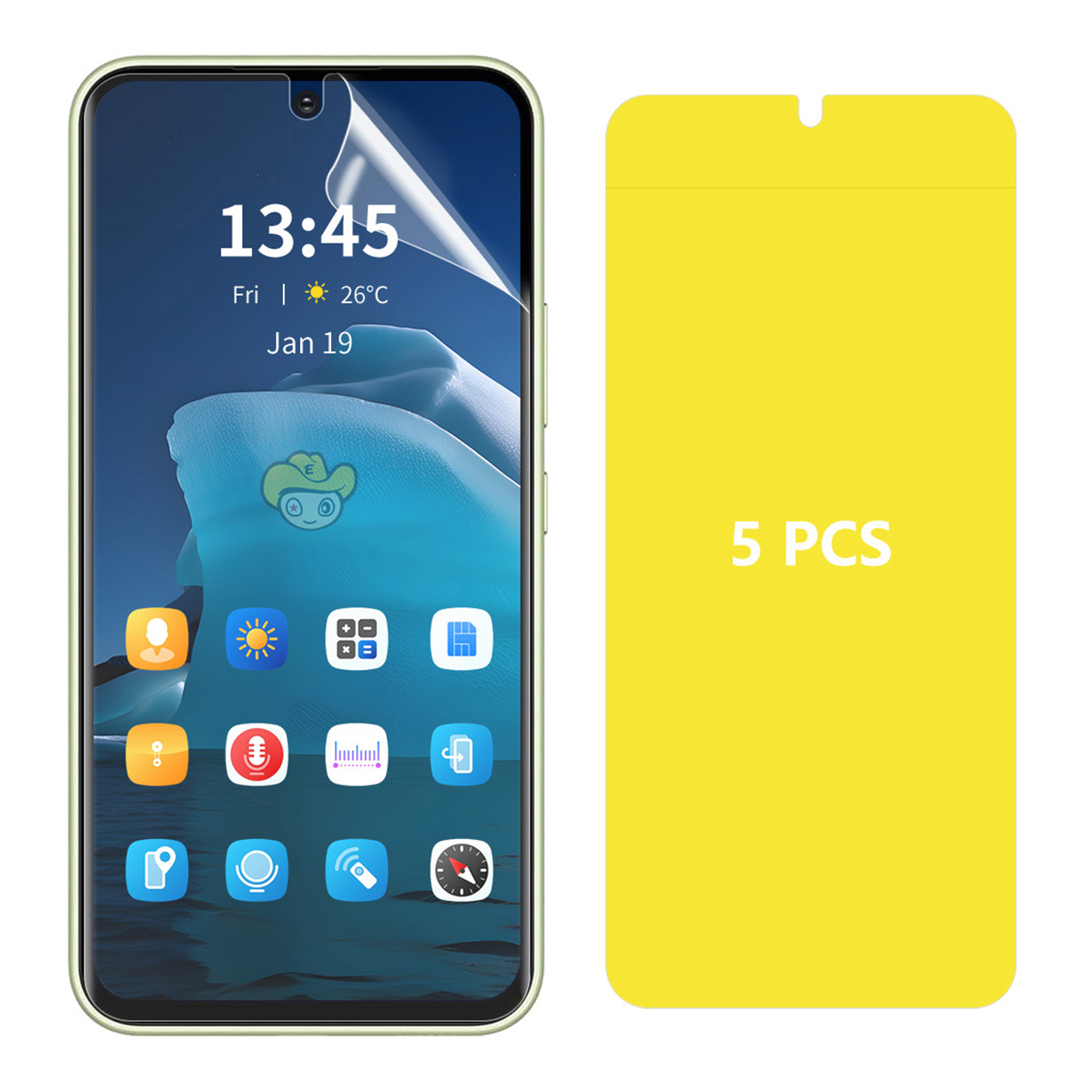 ENKAY HAT PRINCE Hydrogel Film 5PCS For vivo V40 SE 5G Screen Protector TPE+PET+TPU Clear Full Glue Screen Film