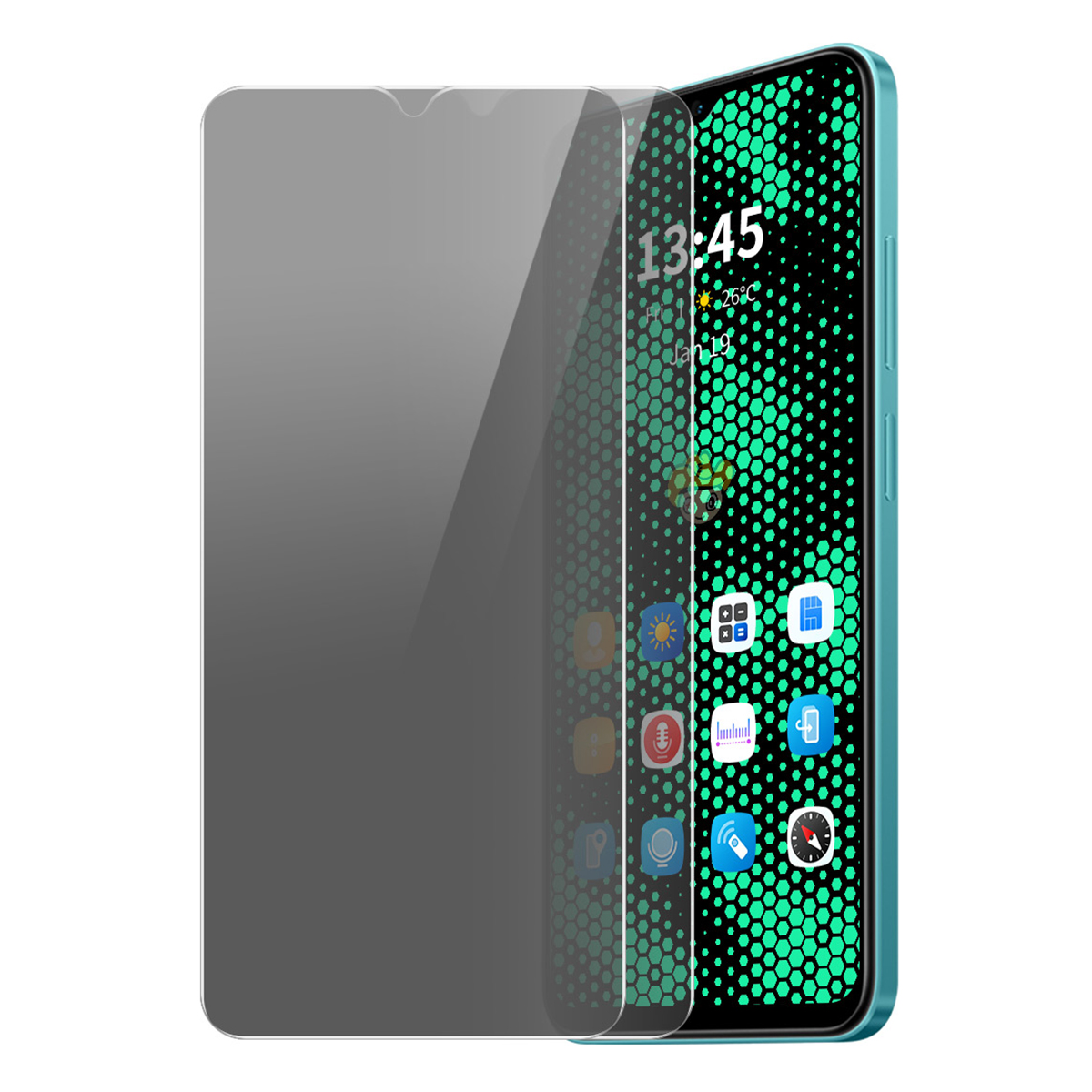 ENKAY HAT PRINCE 2Pcs For Nokia C12 4G / C12 Pro Privacy Screen Protector Shatter-Proof Screen Saver