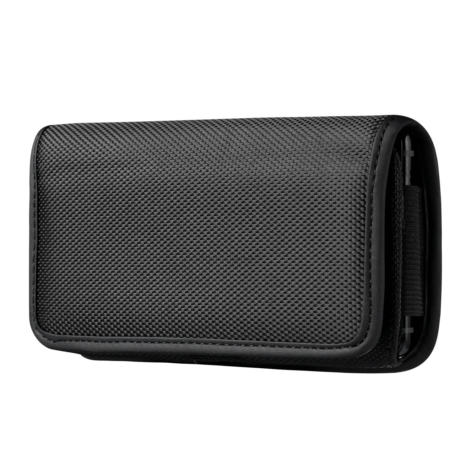 

Oxford Stoff Telefon Aufbewahrungskoffer Stoßdicht Horizontal Holster Gürtel Clip Taille Telefontasche, Größe: xl, Universal