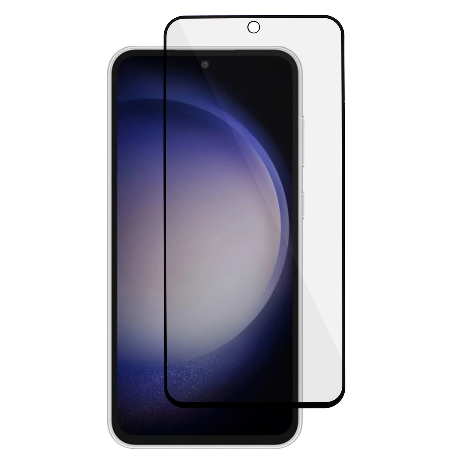 For Samsung Galaxy S24 FE Tempered Glass Screen Film Full Glue Silk Printing Matte Screen Protector