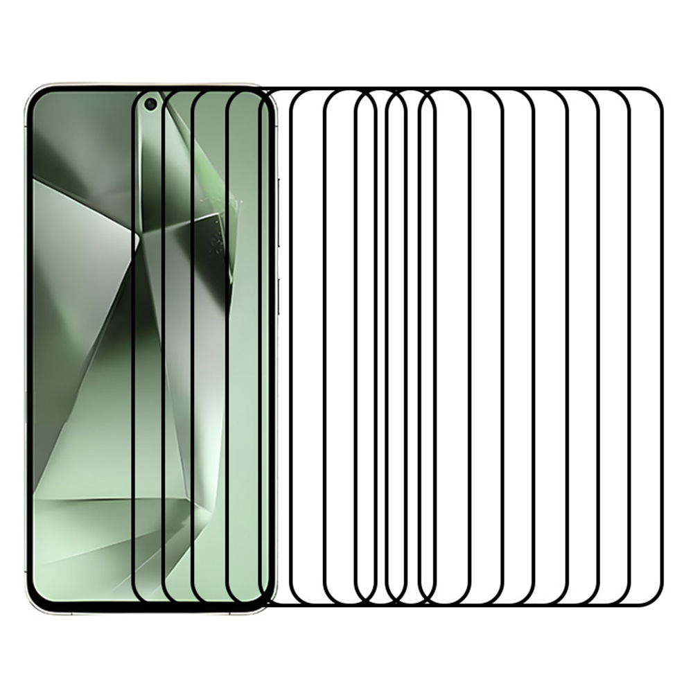 RURIHAI 10Pcs For Samsung Galaxy S24 FE Anti-Explosion Screen Protector 0.26mm 2.5D Arc Edge