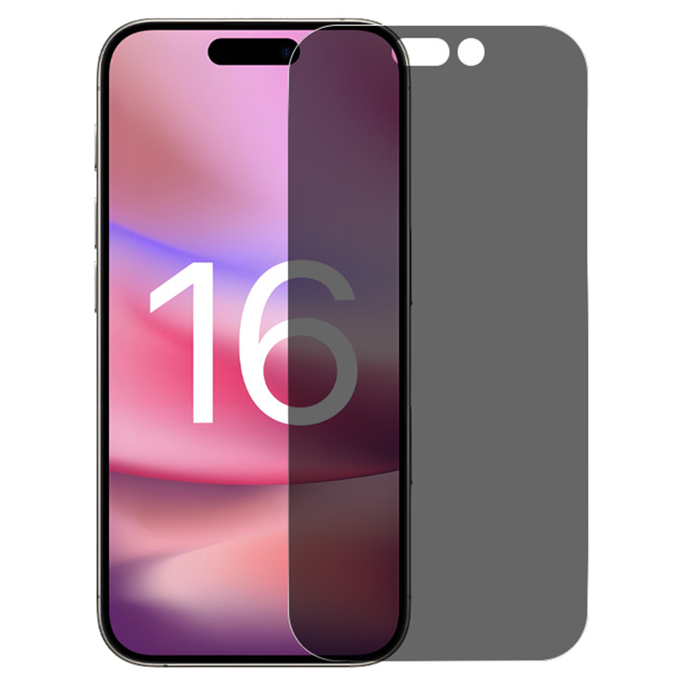 RURIHAI For iPhone 16 Pro 360 Degree Anti-Spy Full Screen Protector Ultra Clear Film