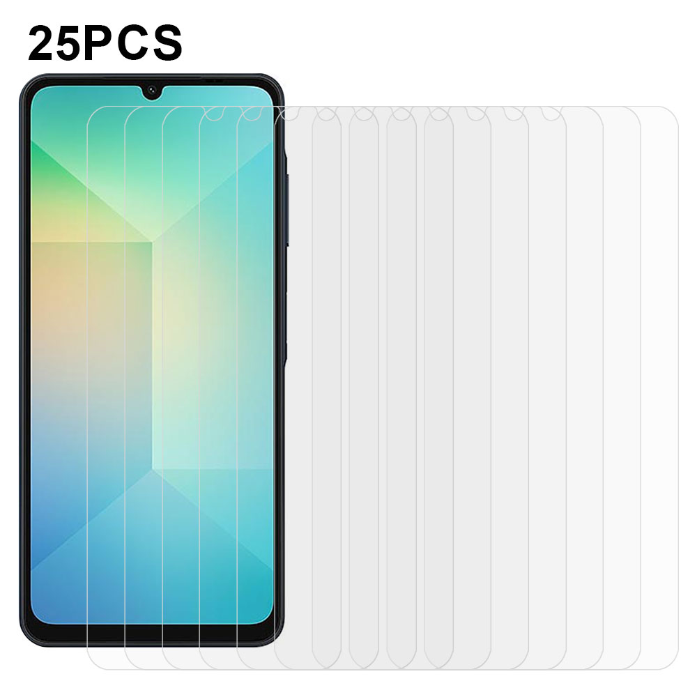 25Pcs for Samsung Galaxy A07 4G / A07 5G / F06 5G / M06 5G / A06 4G / A06 5G Tempered Glass Screen Protector High Definition (No Package, with Wipes S