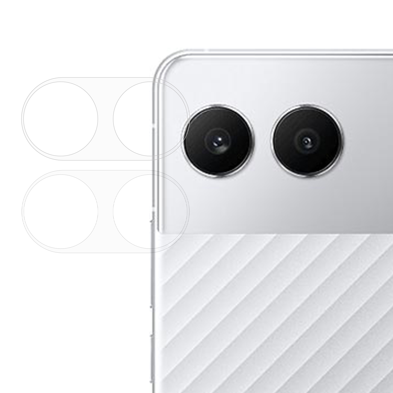 2Pcs For OnePlus Nord 4 Camera Lens Protector 3D Arc Edge Anti-Scratch Tempered Glass Lens Film