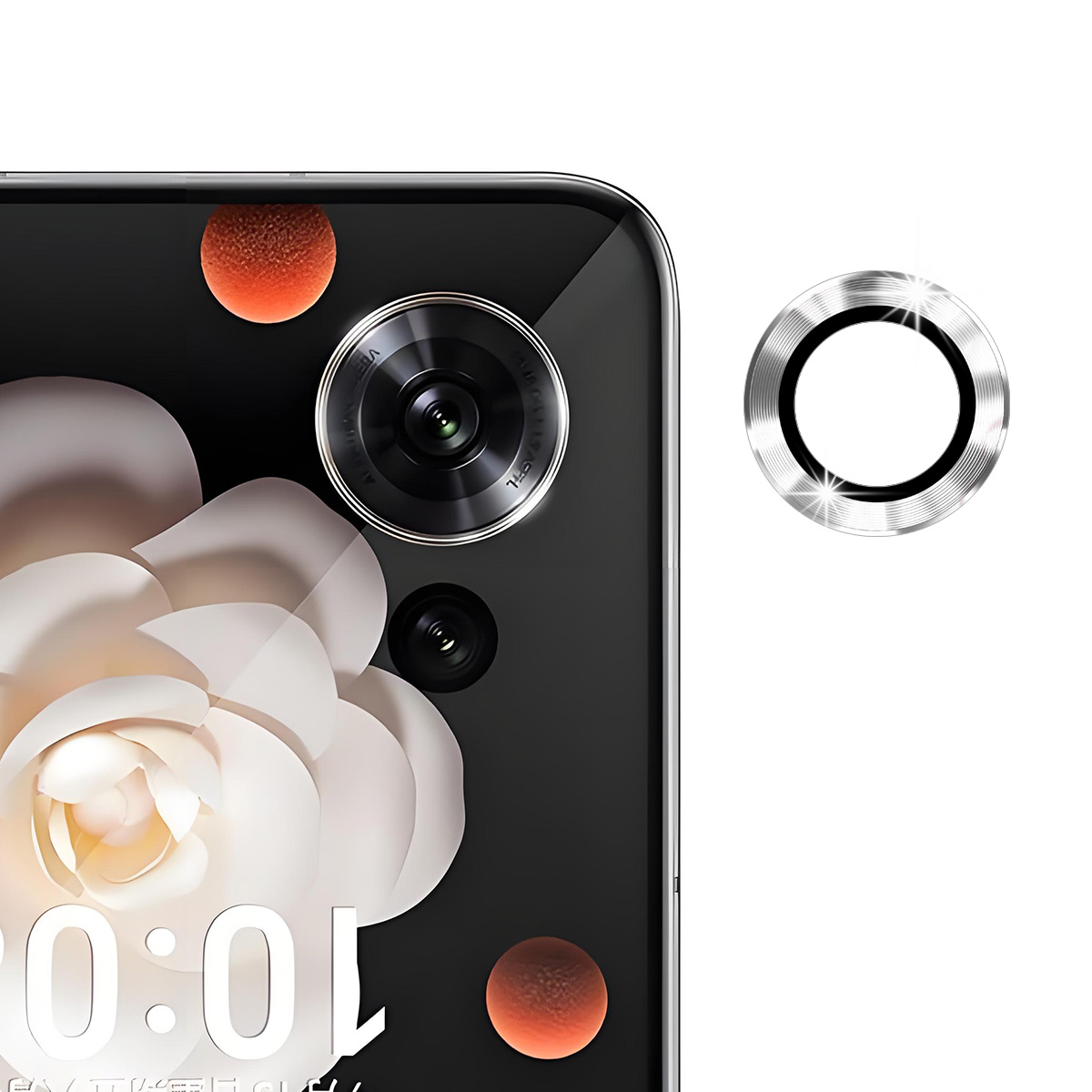ENKAY HAT PRINCE For Honor Magic V Flip 5G Camera Lens Protector  Metal Ring Lens Film - Silver