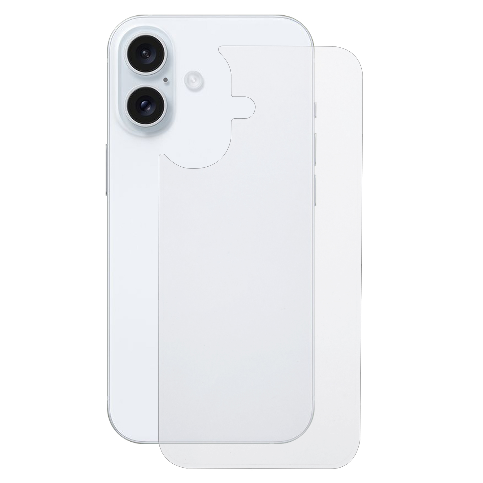 For iPhone 16 HD Clear Tempered Glass Back Film 2.5D Arc Edge 9H Hardness Anti-Scratch Back Protector